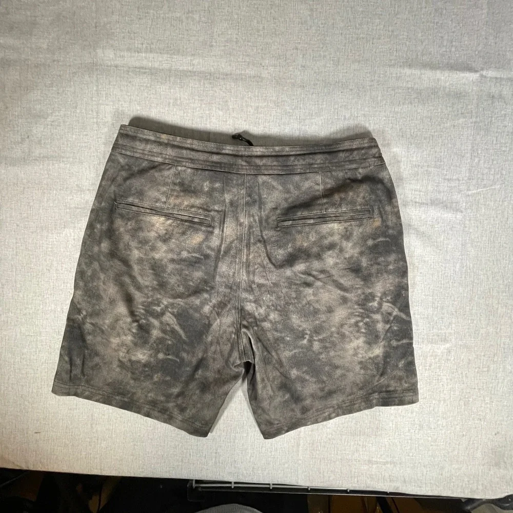 Lost Enterprise Mens Vintage Acid Wash Hybrid Surf Shorts Grey Sz 33 Drawstring